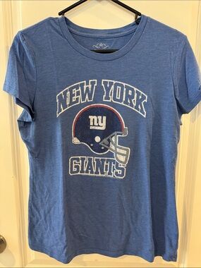 NY Giants Solid Blue Crew Neck Tee